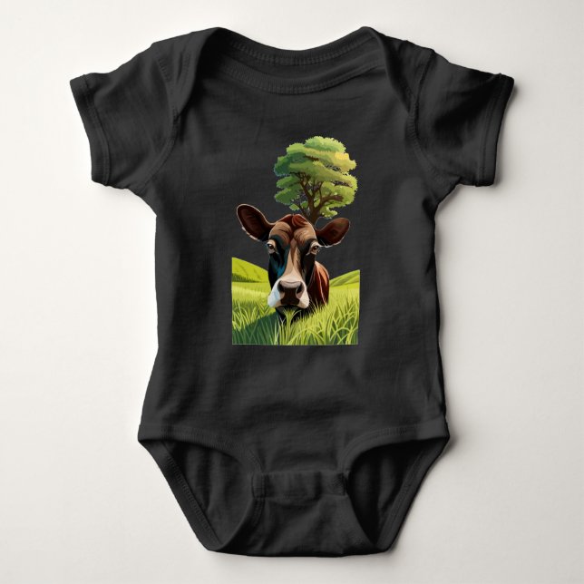 Moo-ning for a Massage Baby Bodysuit (Front)