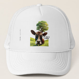 Moo-ning for a Massage Trucker Hat