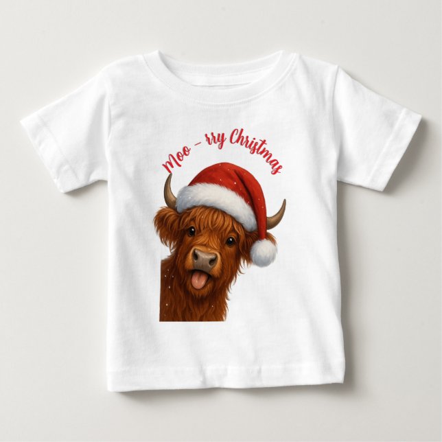 Moo-rry ChristmasT-Shirt Baby T-Shirt (Front)