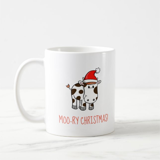 Moo-ry Christmas Mug (Left)