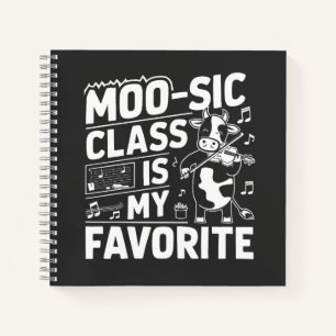 Moo-sic Class is my Favourite Funny Moo Cow School Notebook