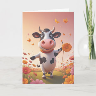 Moo-sical Birthday Celebration Card