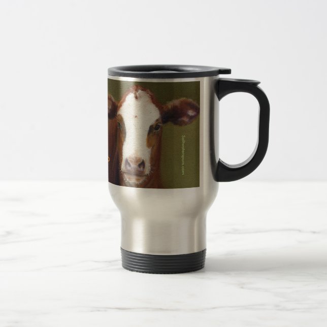 moo Stainless Steel Travel Mug (Right)