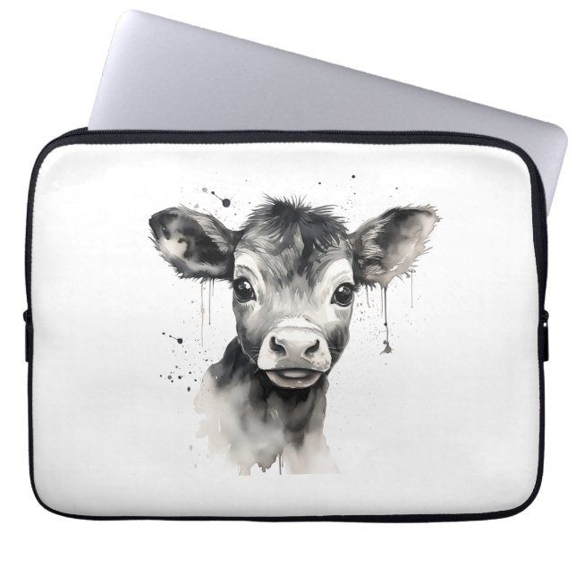 🔌💻 "Moo-Tech" Cow Print Electronics Bag 💻🔌 (Front)