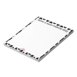 Moo-velous Cow Print Unlined Stationery Notepad