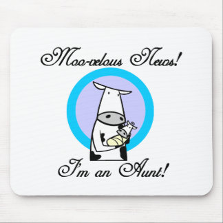 Moo-velous New Aunt Tshirts and Gifts Mouse Pad