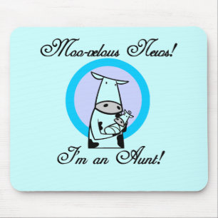 Moo-velous New Aunt Tshirts and Gifts Mouse Pad