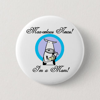 Moo-velous New Mum Tshirts and Gifts 6 Cm Round Badge