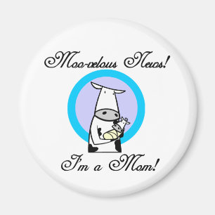 Moo-velous New Mum Tshirts and Gifts Magnet