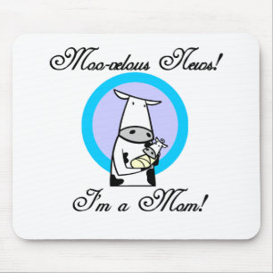 Moo-velous New Mum Tshirts and Gifts Mouse Pad
