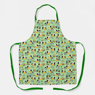 Moo Whimsy Kitchen Aprons - Barbecue Aprons Green