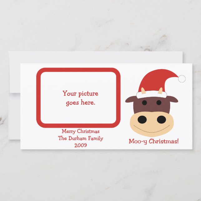 Moo-y Christmas! Holiday gifts and cards (Front)