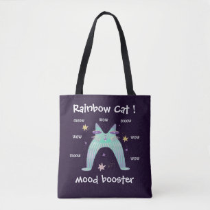 Mood booster cute cat tote bag