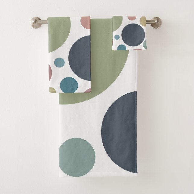 Mood Cool Polka-Dots  Bath Towel Set (Insitu)