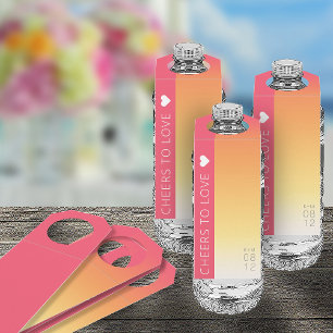 Mood Gradient Wedding Cheers Hot Summer ID741 Bottle Tag