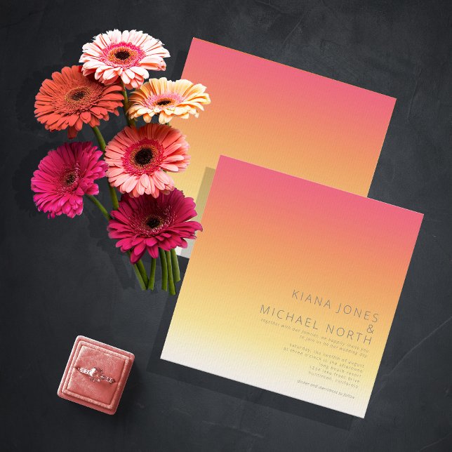 Mood Gradient Wedding Hot Summer ID741 Invitation (Creator Uploaded)