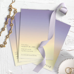 Mood Gradient Wedding Indigo Sunset ID741 RSVP Card