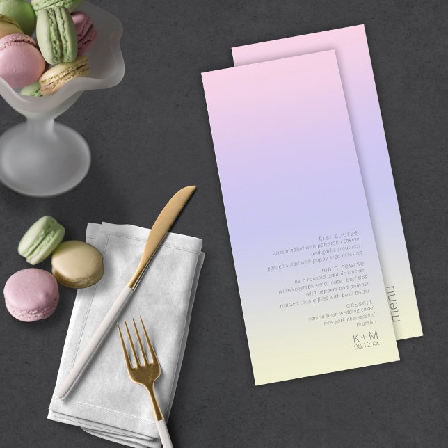 Mood Gradient Wedding Pastel Dawn ID741 Menu (Creator Uploaded)