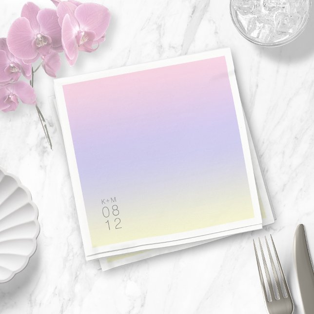 Mood Gradient Wedding Pastel Dawn ID741 Napkin (Creator Uploaded)