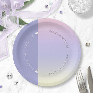 Mood Gradient Wedding Pastel Dawn ID741 Paper Plate