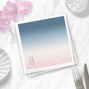 Mood Gradient Wedding Prussian Sky ID741 Napkin