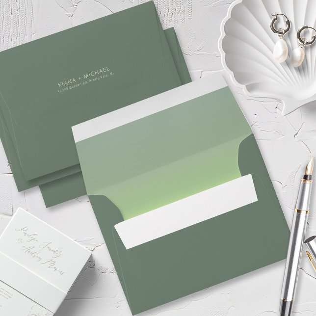 Mood Gradient Wedding Spring Meadow ID741 Envelope (Interior/Back In Situ)