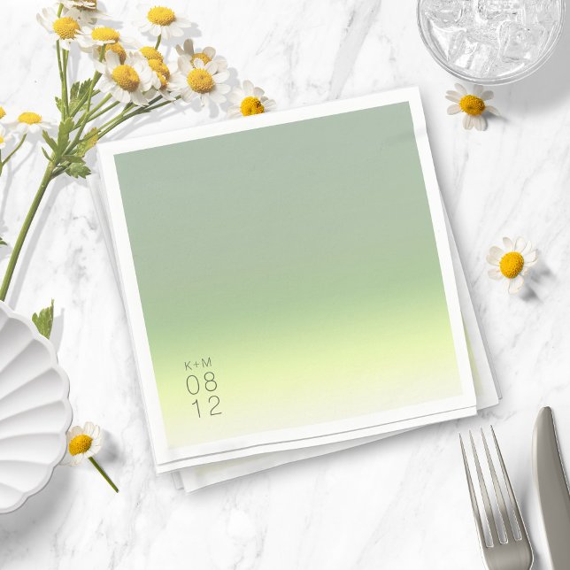 Mood Gradient Wedding Spring Meadow ID741 Napkin (Creator Uploaded)