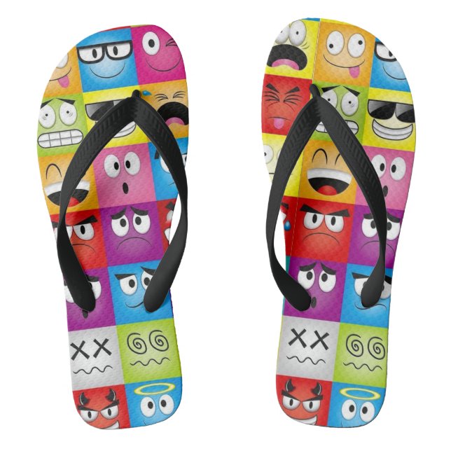 Moods and Emoticons Jandals (Footbed)