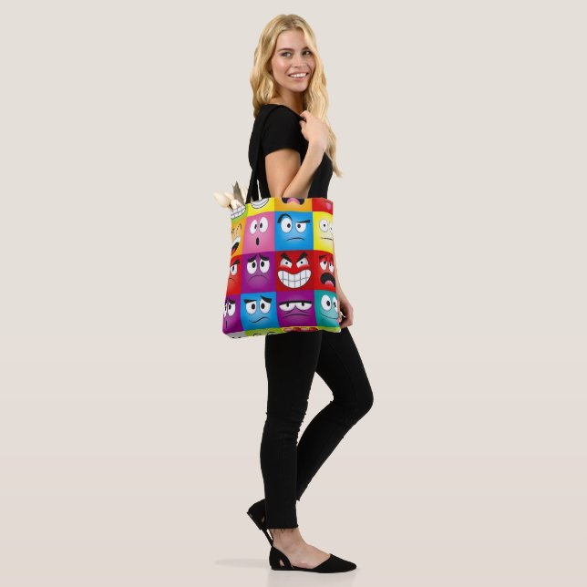 Moods and Emoticons Tote Bag (On Model)