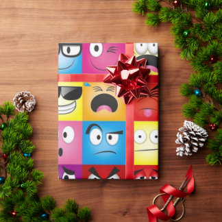 Moods and Emoticons Wrapping Paper