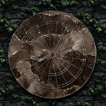 Moody Agate | Coffee Brown Golden Bronze Taupe Dartboard<br><div class="desc">90s grunge inspired dark, sophisticated watercolor marbled agate stone in a deep moody jewel tone with faux metallic foil and glitter veins in a rich, dramatic featuring abstract fluid swirls and glitter veins. From the "Till Death Do Us Part" collection, this gorgeous feminine hand-painted gradient adds the perfect pop of...</div>