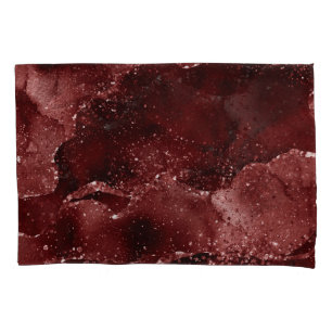 Moody Agate   Henna Blood Red Garnet Jewel Tone Pillowcase