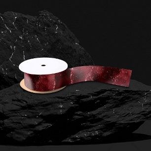 Moody Agate   Henna Blood Red Garnet Jewel Tone Satin Ribbon