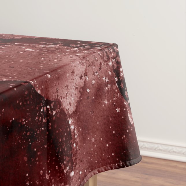 Moody Agate | Henna Blood Red Garnet Jewel Tone Tablecloth (In Situ)