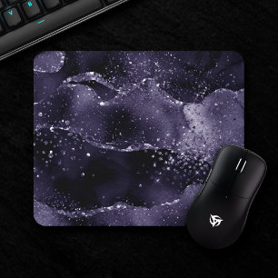 Moody Agate   Midnight Indigo Deep Purple Glam Mouse Pad