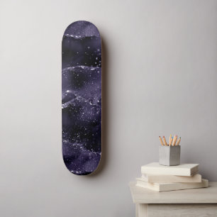 Moody Agate   Midnight Indigo Deep Purple Glam Skateboard