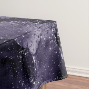 Moody Agate Midnight Indigo Deep Purple Glam Tablecloth