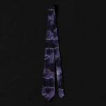 Moody Agate | Midnight Indigo Deep Purple Glam Tie<br><div class="desc">90s grunge inspired dark, sophisticated watercolor marbled agate stone in a deep moody jewel tone with faux metallic foil and glitter veins in a rich, dramatic featuring abstract fluid swirls and glitter veins. From the "Till Death Do Us Part" collection, this gorgeous feminine hand-painted gradient adds the perfect pop of...</div>
