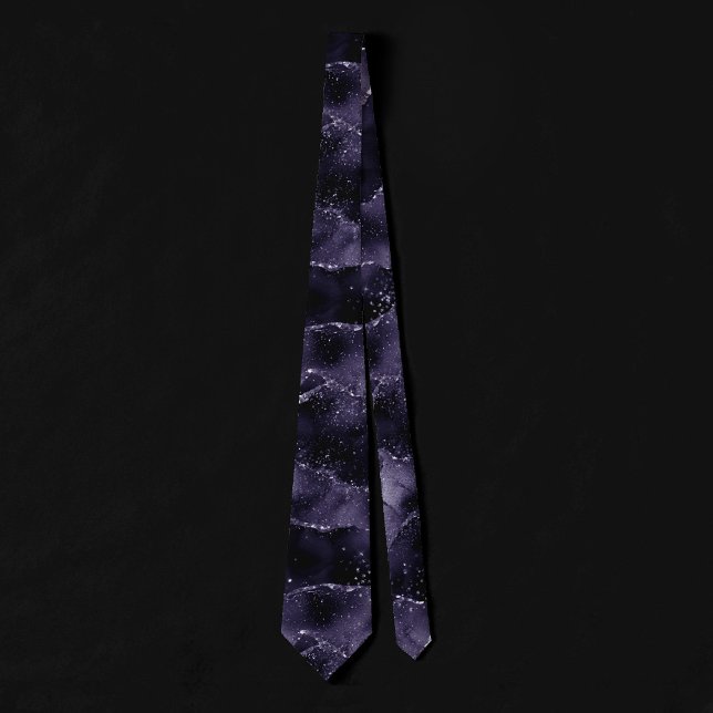 Moody Agate | Midnight Indigo Deep Purple Glam Tie (Creator Uploaded)