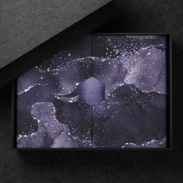 Moody Agate | Midnight Indigo Deep Purple Glam Tissue Paper (Creator Uploaded)