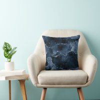 Moody Agate | Navy Denim Steel Blue Faux Glitter