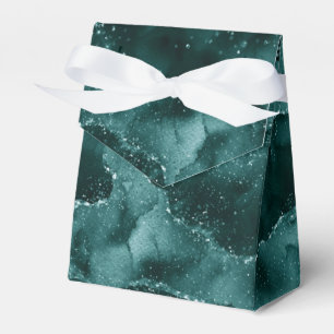Moody Agate Teal Green Malachite Rich Jewel Tone Favour Box