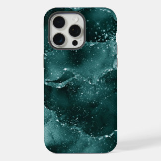 Moody Agate | Teal Green Malachite Rich Jewel Tone iPhone 15 Pro Max Case