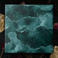 Moody Agate | Teal Green Malachite Rich Jewel Tone
