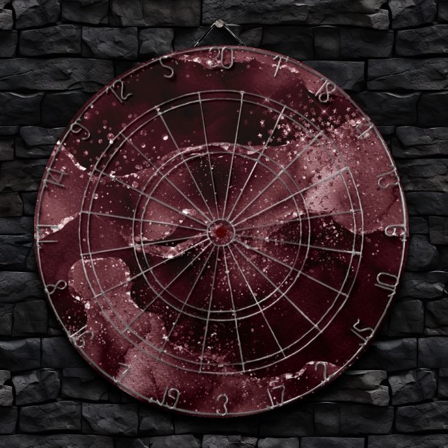 Moody Agate | Wine Bordeaux Sangria Merlot Maroon Dartboard (Creator Uploaded)
