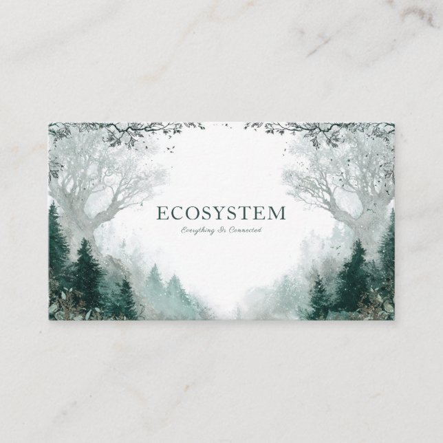 Moody and Mystical Enchanted Forest Business Card (Front)