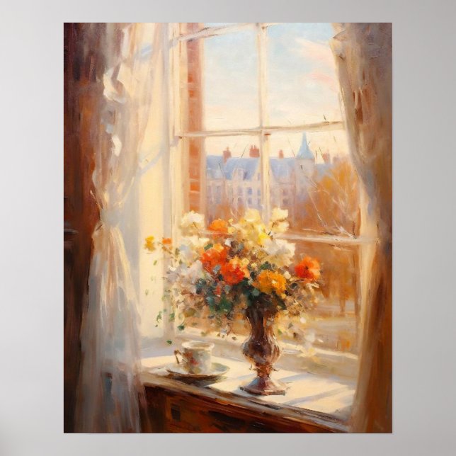 Moody Architecture Painting, European Vintage Poster (Front)