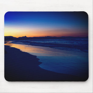 Moody atmospheric seascape Byron Bay beach at dusk Mouse Pad