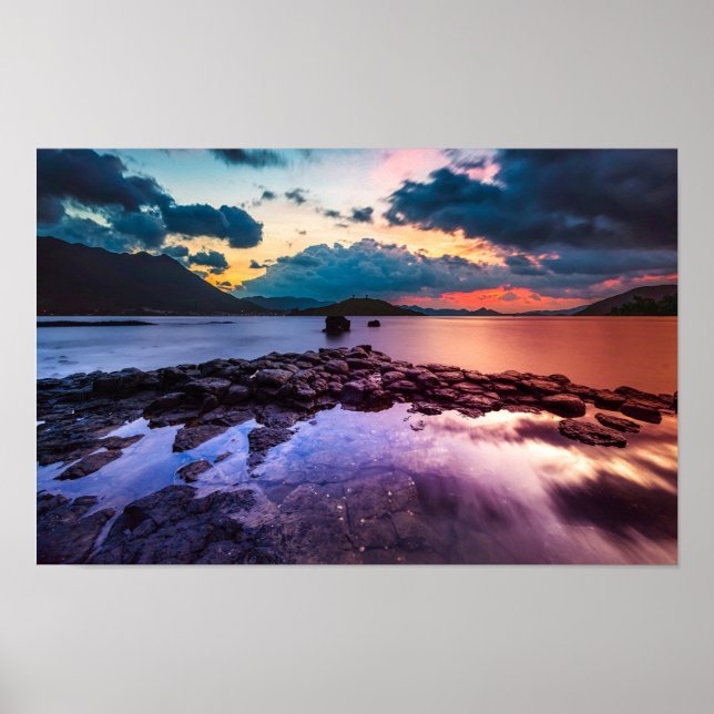 Moody Atmospheric Sunset Poster (Front)