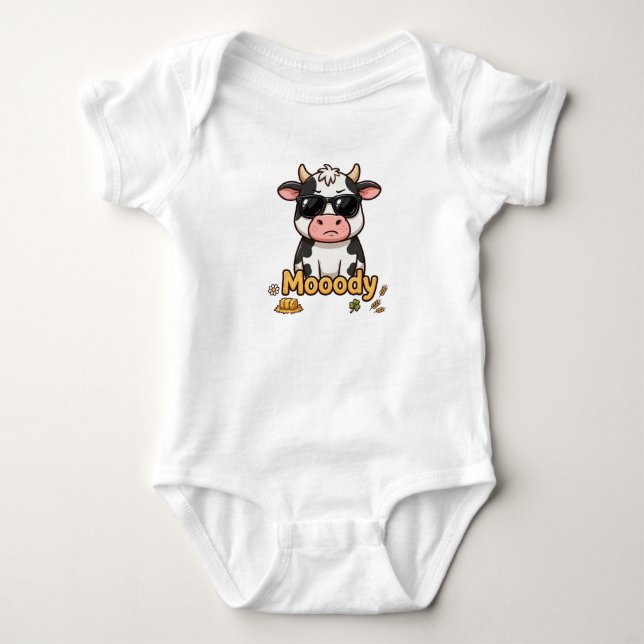 Moody baby outfit bodysuit (Front)